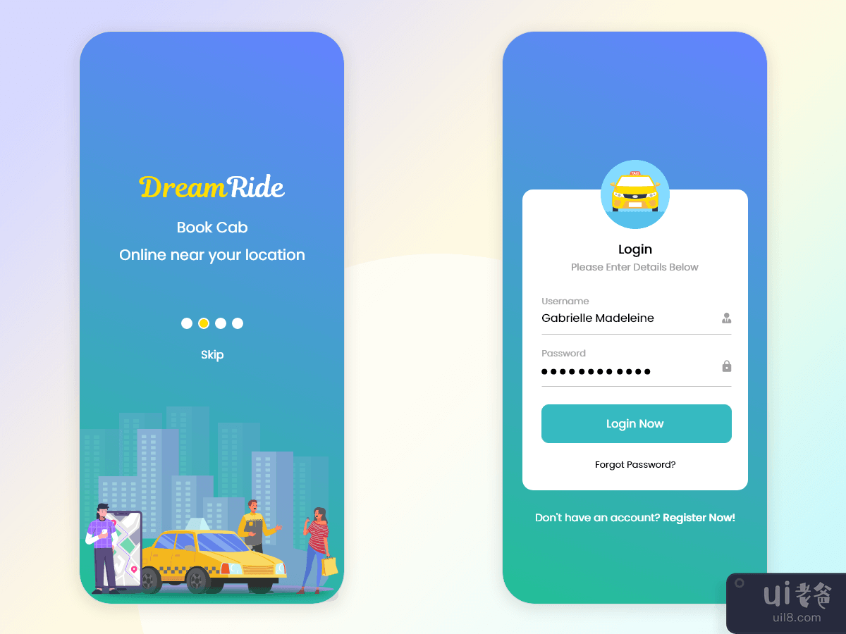 预订出租车移动应用程序(Booking Taxi Ride Mobile App)插图2