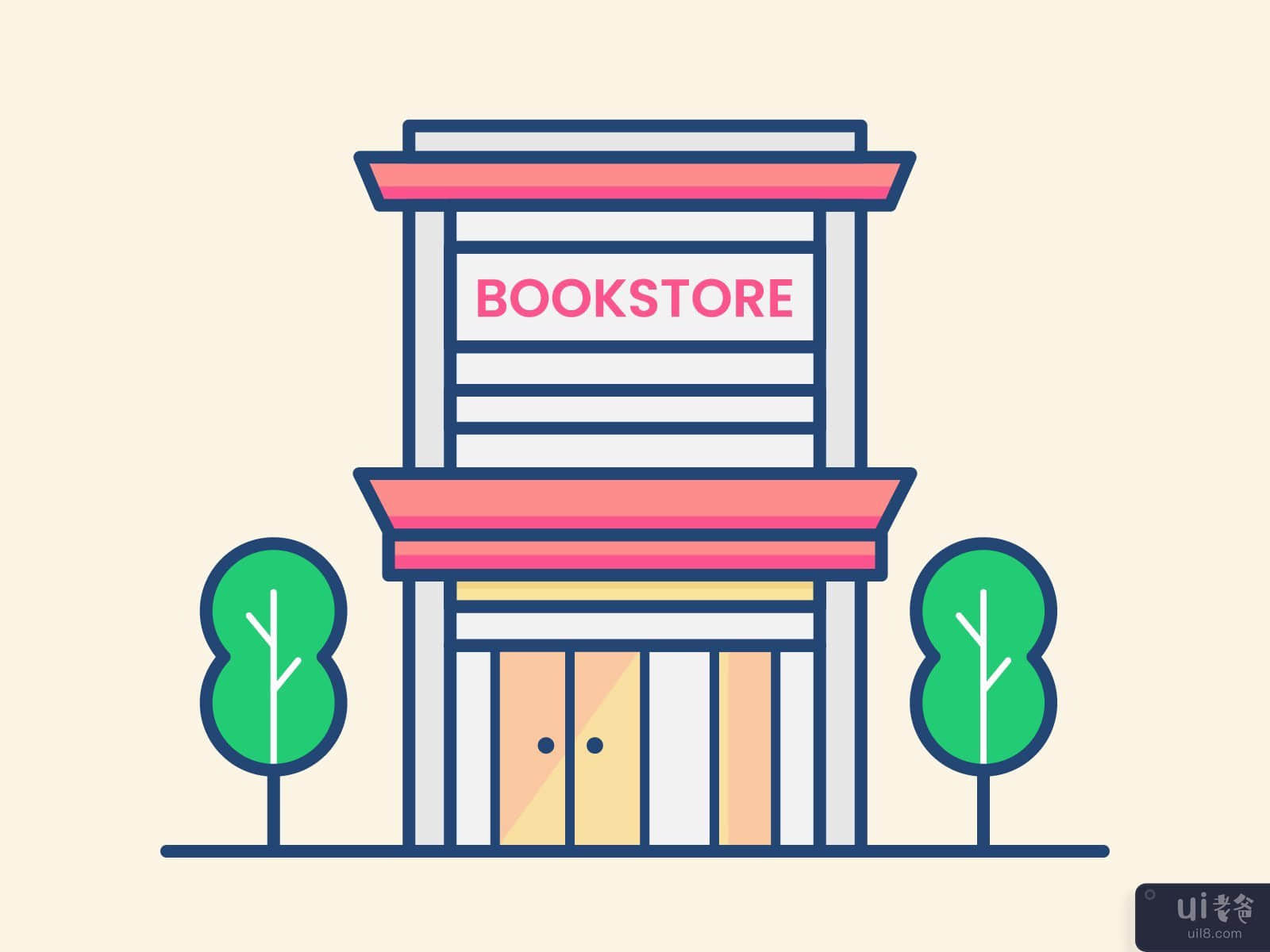 Bookstore illustration
