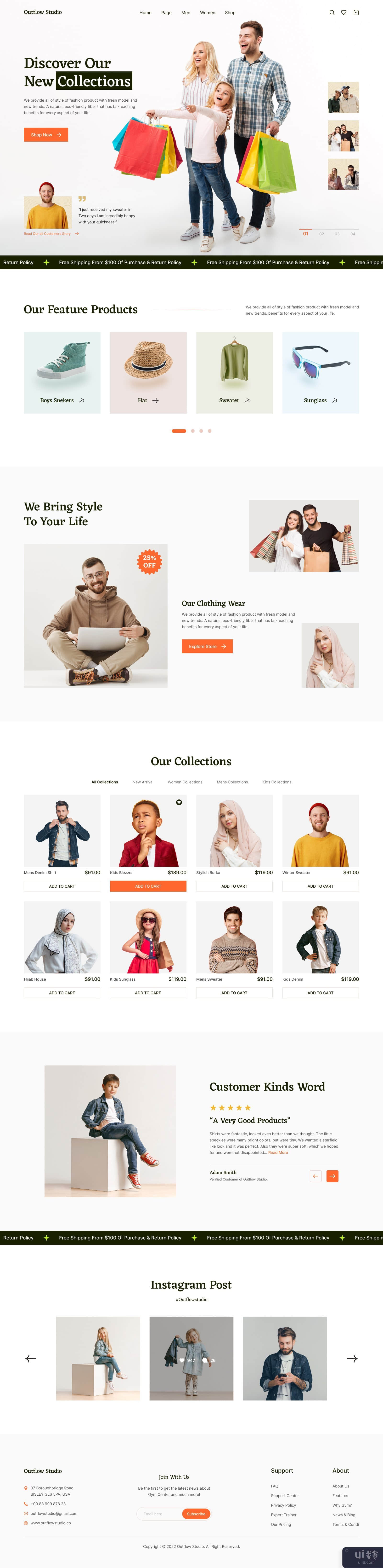 服装店网站设计理念(Clothing Store Website Design Concept)插图2