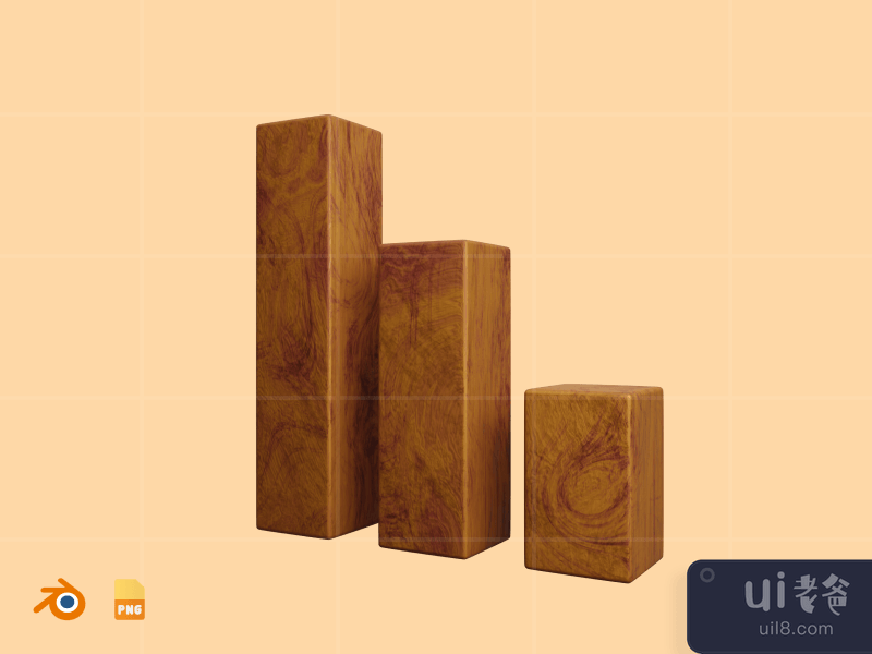 Bars - 3D Wooden Abstract Shape