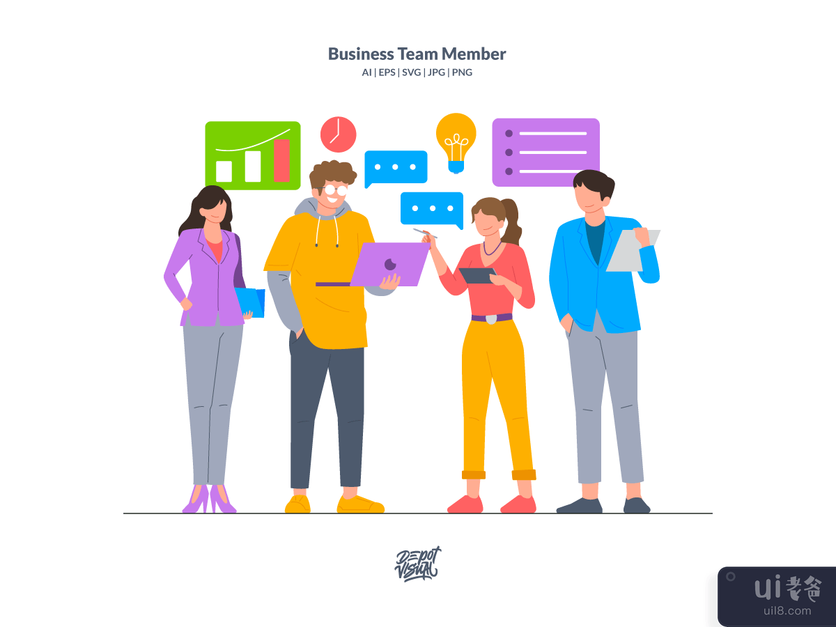 Business Team Member - Startup Illustration