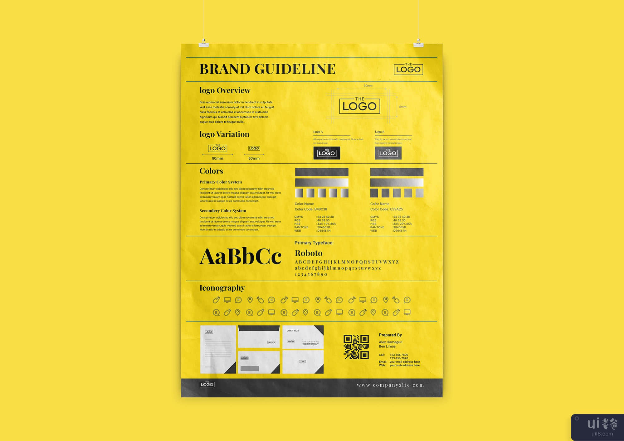 A3 品牌指南海报 Din A3 品牌指南海报(A3 Brand Guideline poster Din A3 Brand Guideline poster)插图2