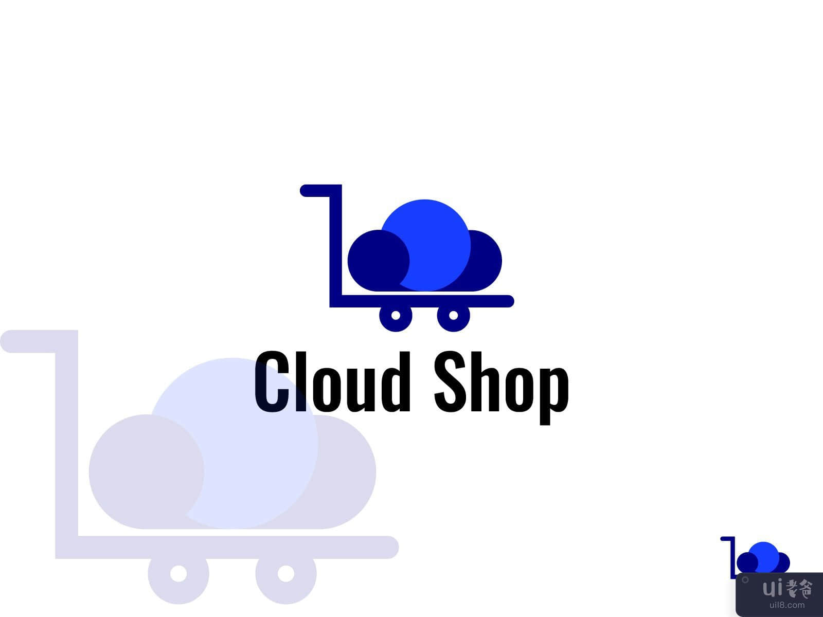 Cloud Shop logo, Shop logo, Cloud logo