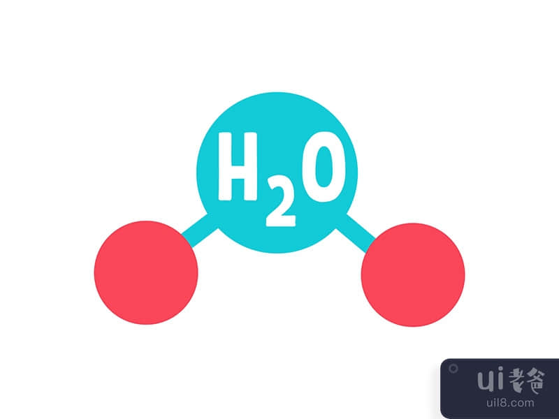 Chemical compound semi flat color vector object