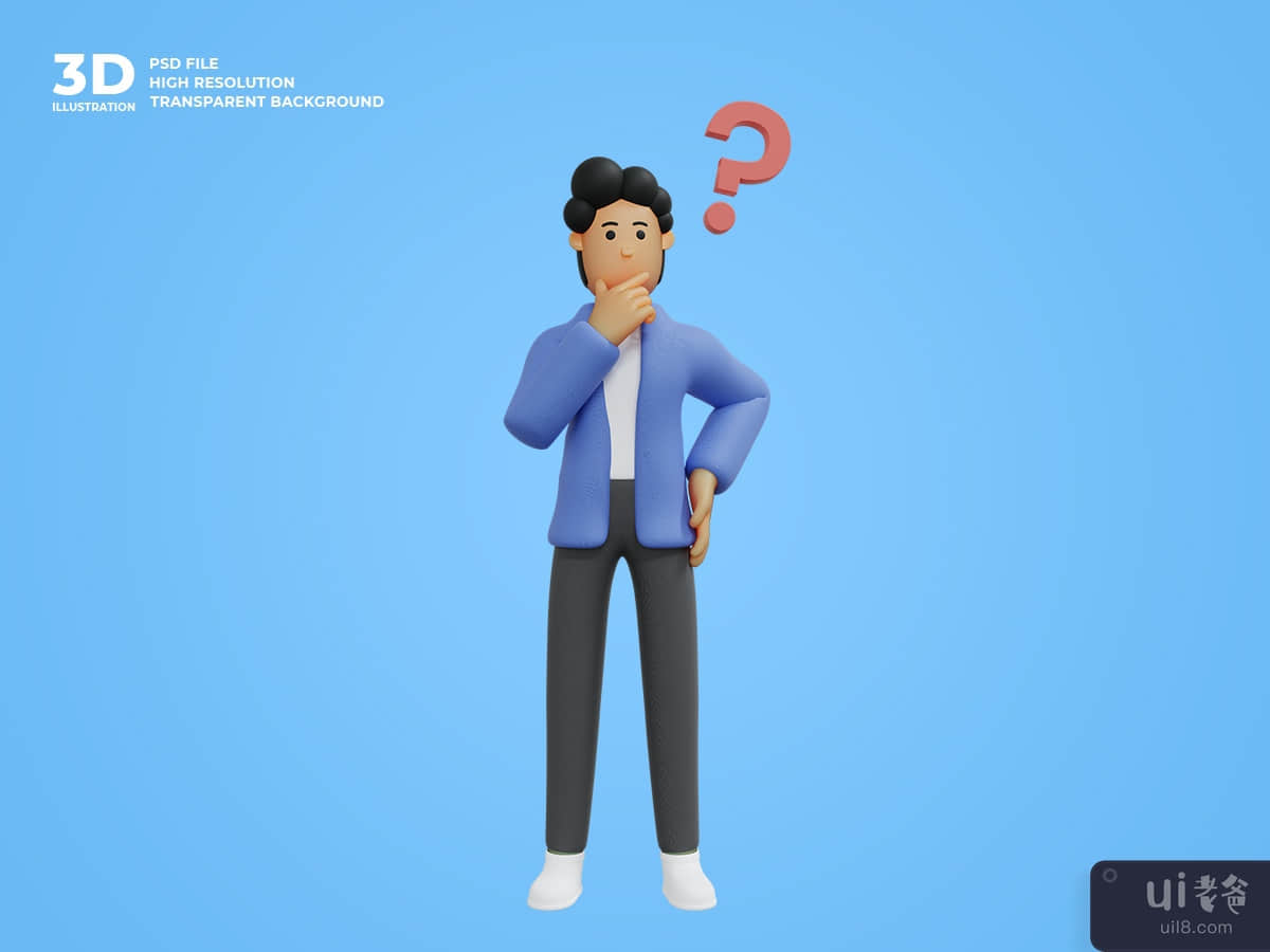 3d business man character illustration