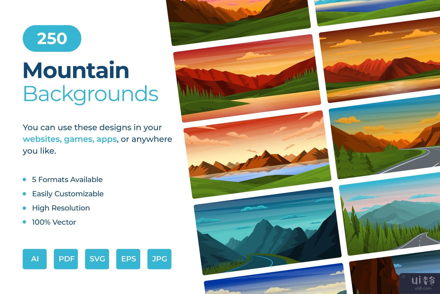 250个美丽的山背景(250 Beautiful Mountain Backgrounds)插图4