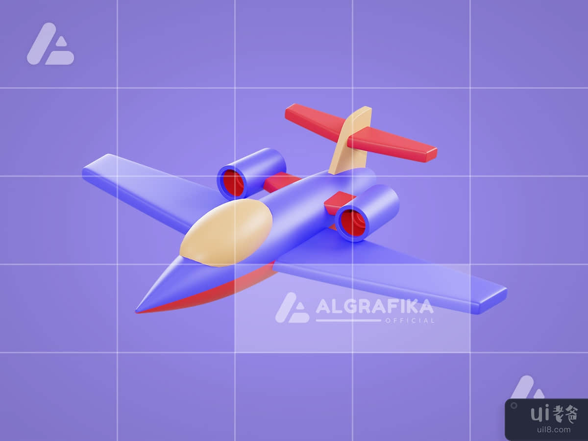 3d illustration air force jet plane object