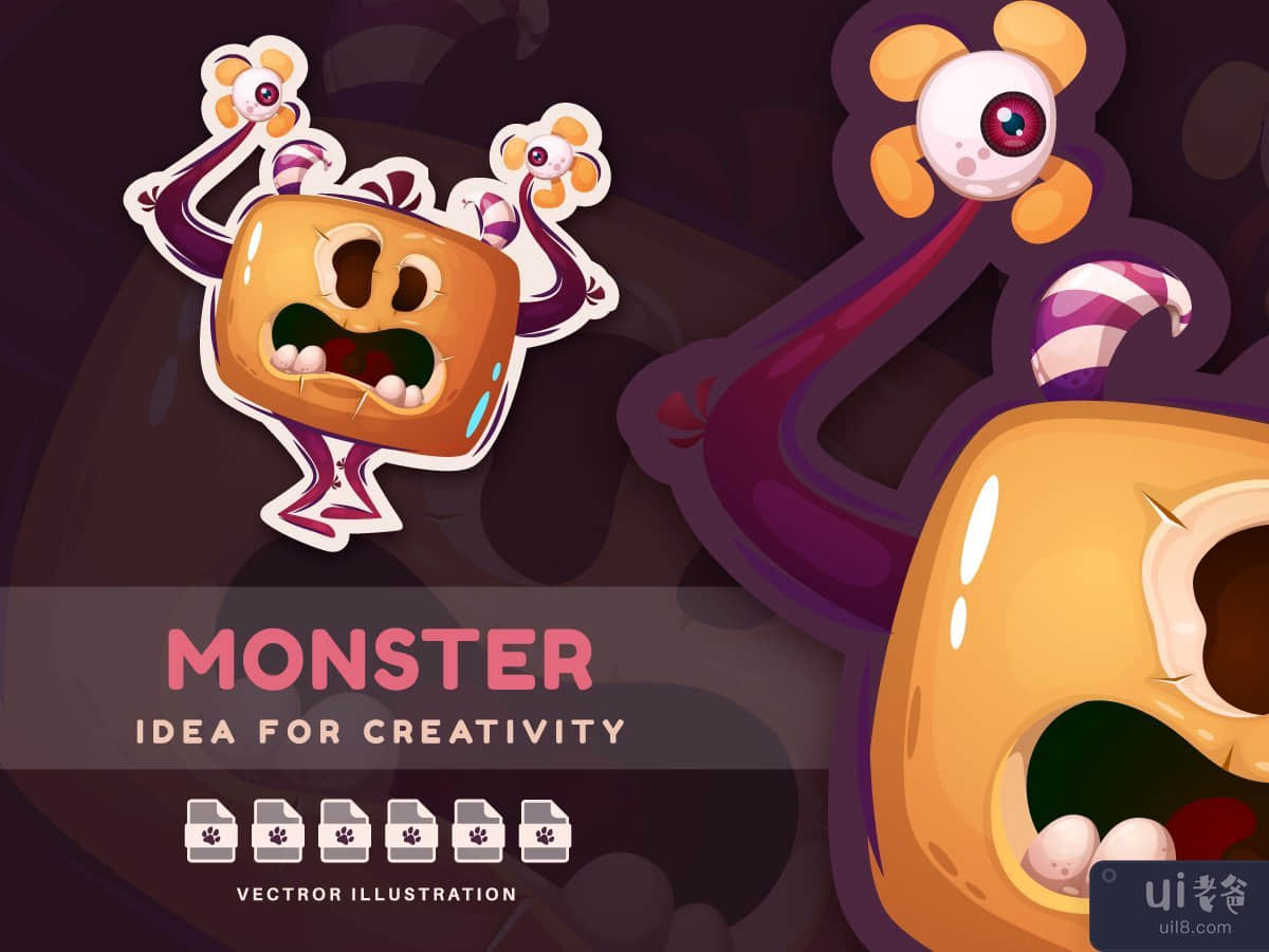 Crazy Halloween Monster - Cute Sticker