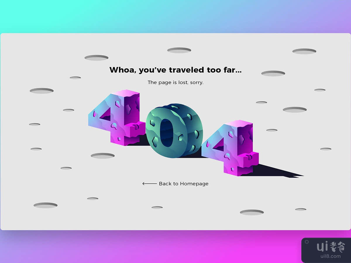 404 planet - Banner & Landing Page
