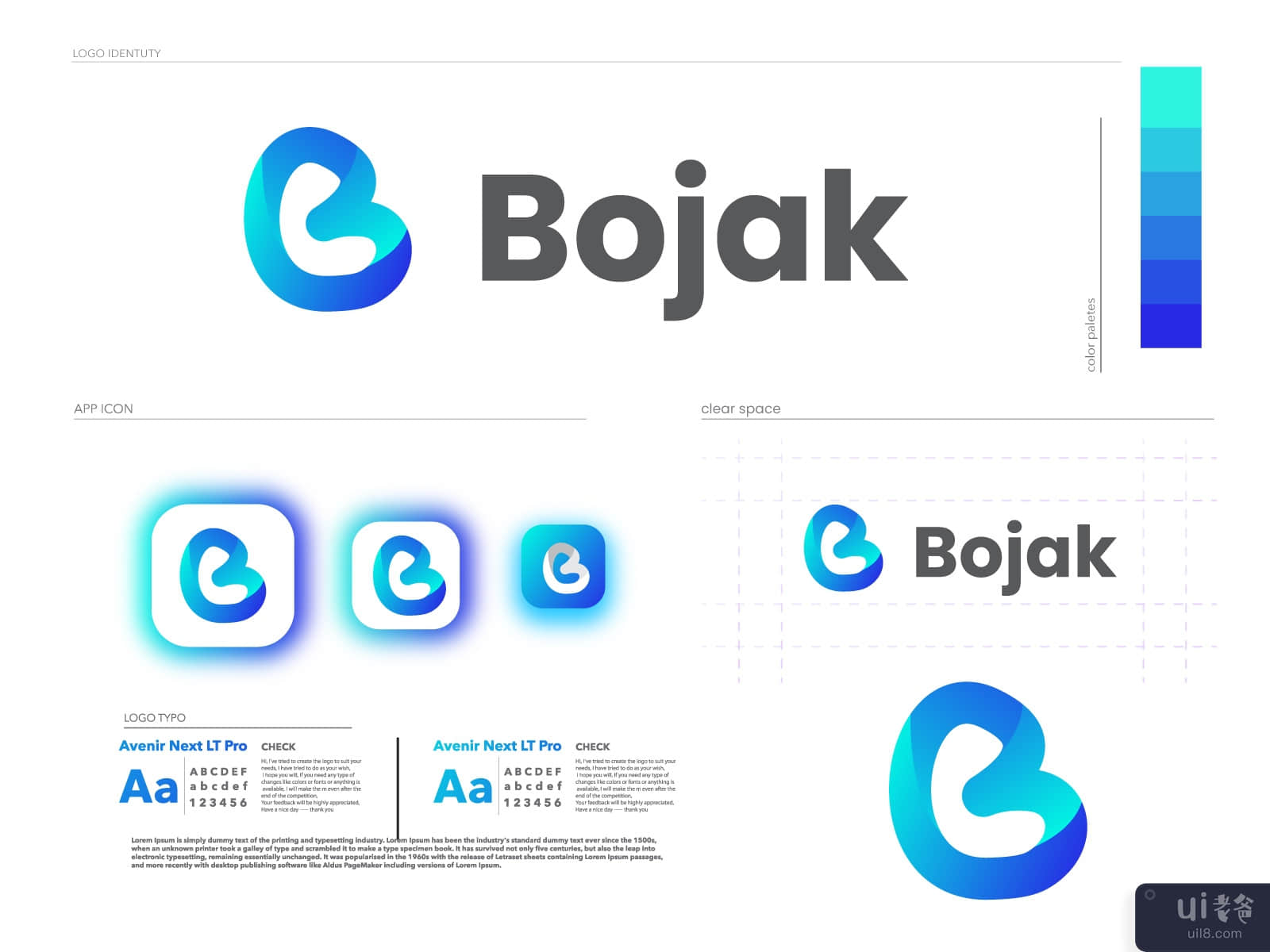 B letter mark logo design - B logo - B letter logo - LOGO DESIGN