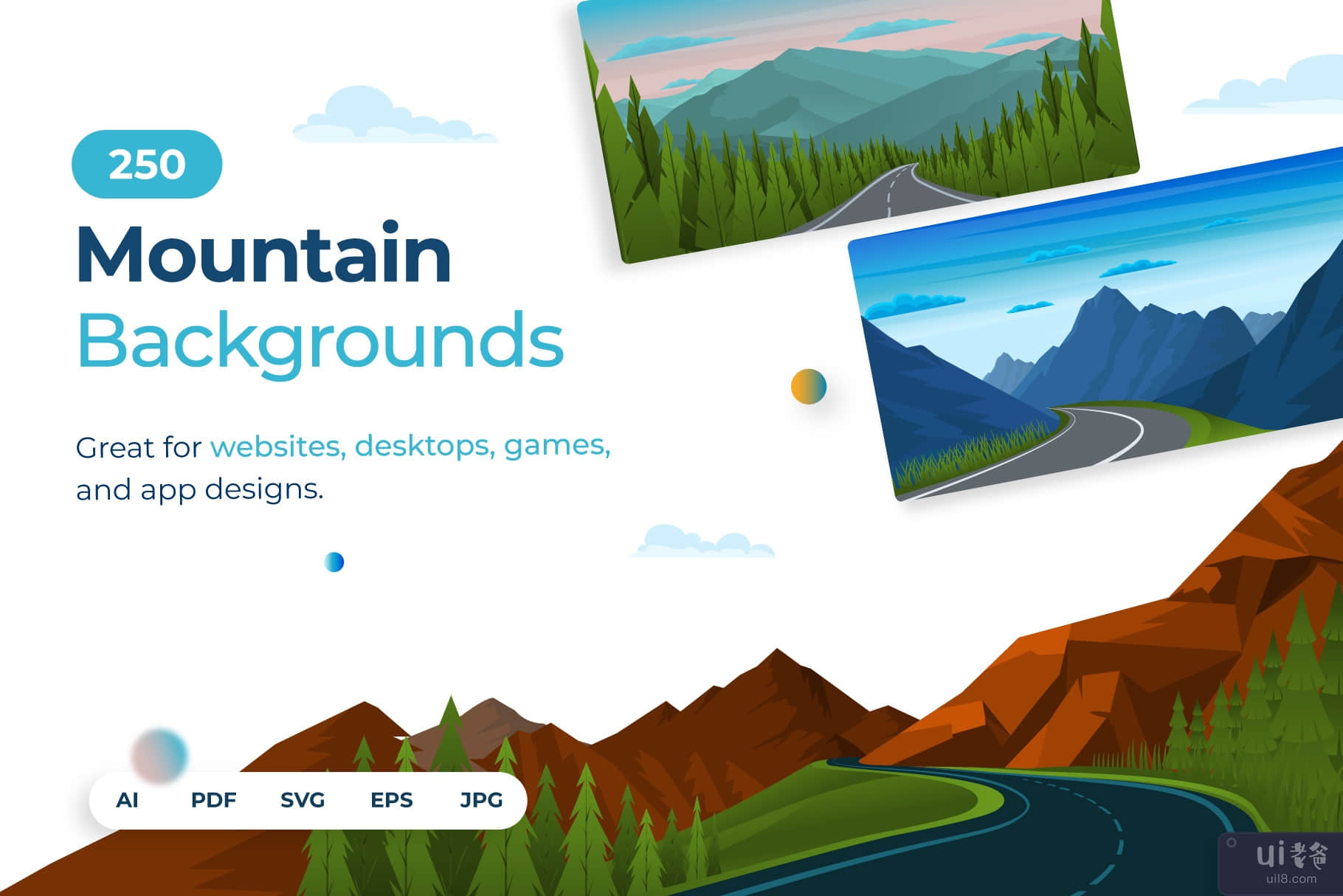 250个美丽的山背景(250 Beautiful Mountain Backgrounds)插图3