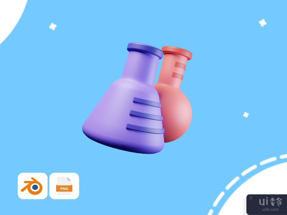 Chemical Flask - Medicine 3D illustration Pack