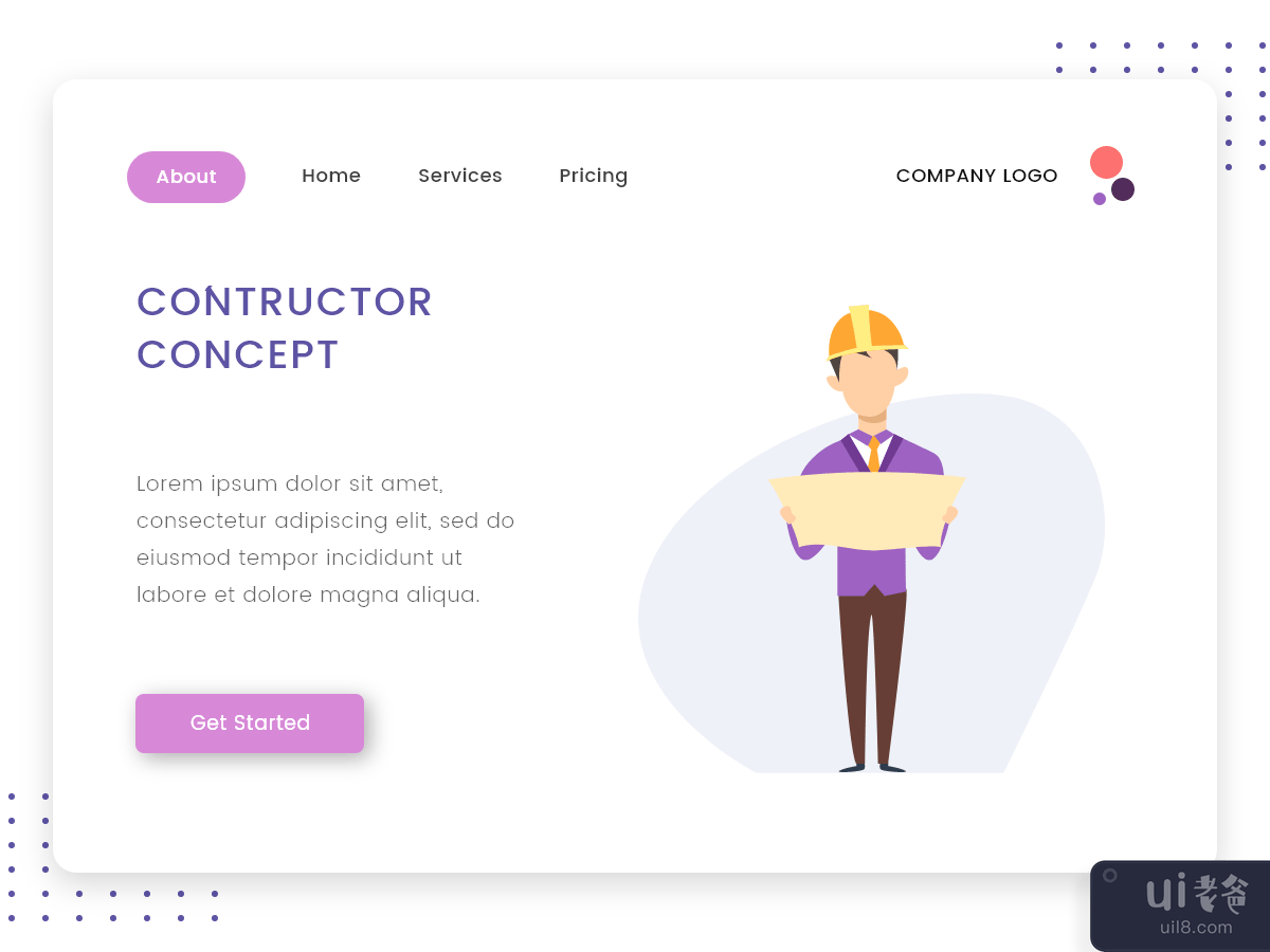 Constructor concept for Landing page