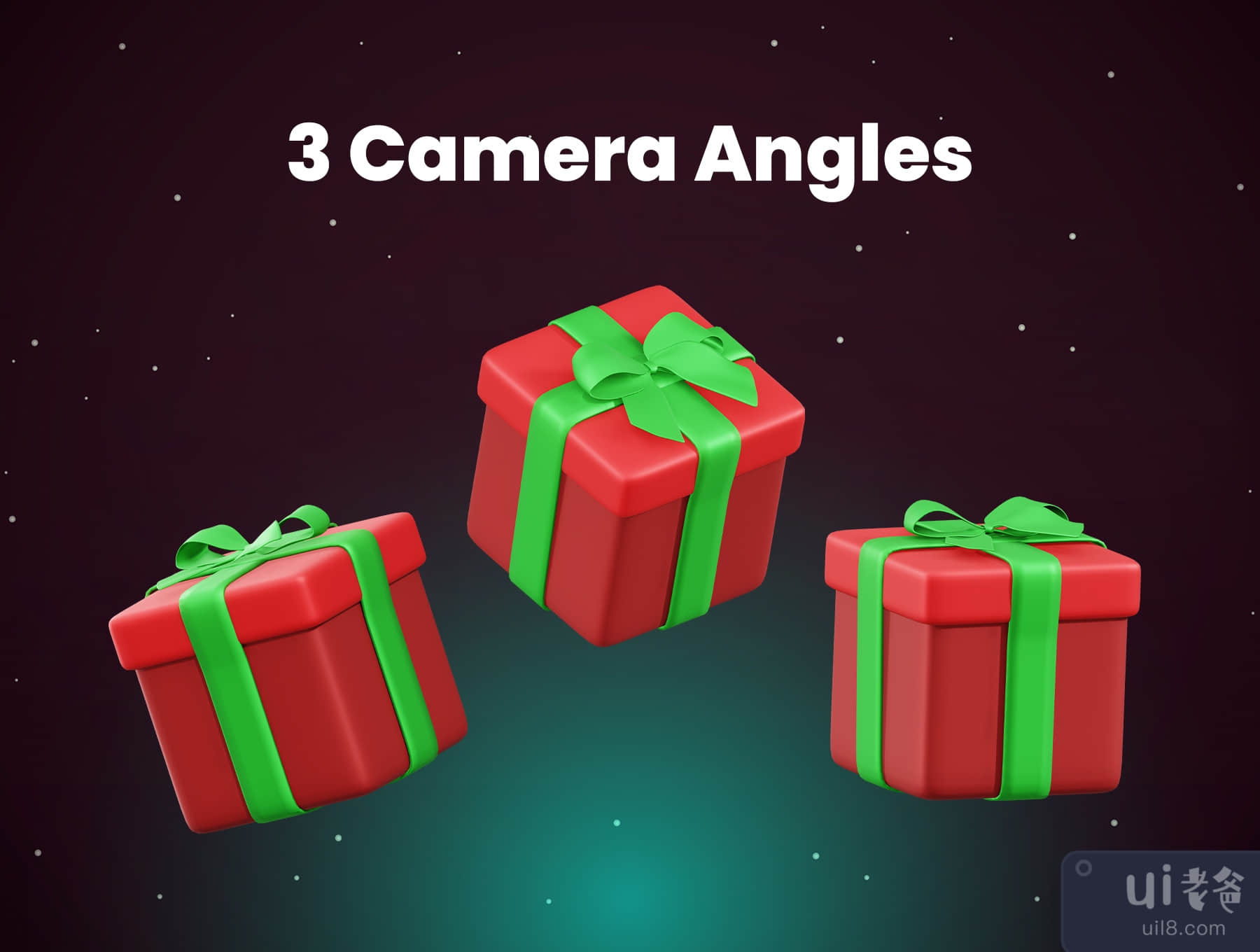 圣诞节3D图标 (Christmas 3D icons)插图3